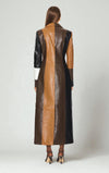 Manteau en cuir mosaïque Rosaline